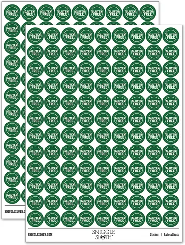 Vista 7 de Más de 200 pegatinas redondas sin gluten, acabado brillante, tamaño de 0.50 pulgadas, color negro