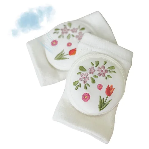 Vista 9 de Rodillera para bebé, rodillera antideslizante para gatear, protectores de rodilla elásticos ajustables para niños, rodillera de algodón suave