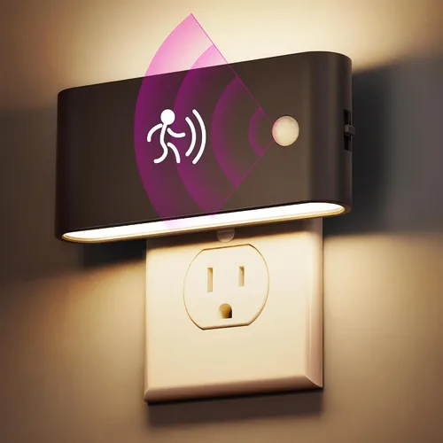 Vista 11 de Briignite Luces nocturnas enchufables a la pared, paquete de 2, luz nocturna LED con sensor de luz del atardecer al amanecer, luz nocturna regulable