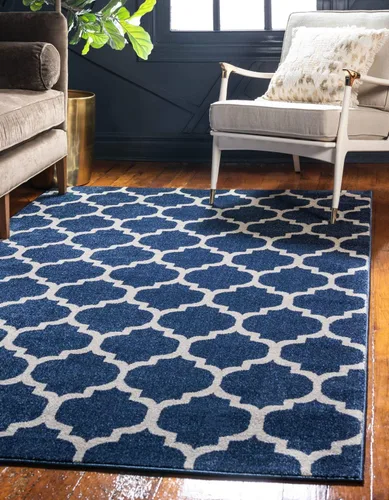 Vista 17 de Unique Loom Trellis Collection - Alfombra de área de Filadelfia, rectangular de 2 pies 2 pulgadas x 3 pies, color morado y marfil