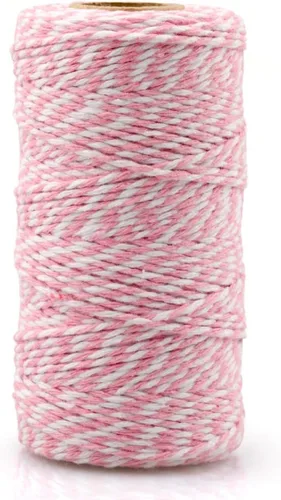 Vista 16 de jijAcraft Cordel de Hilo Blanco y Negro, 328 Pies de Cordel de Panaderos de Navidad, Cuerda de Empaque Resistente de 2MM para Manualidades DIY