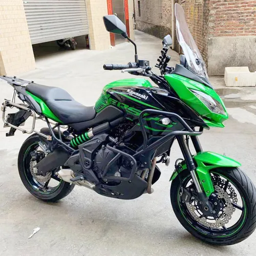 Vista 2 de Protector de motor de acero para motocicleta, barras de choque de carretera compatibles con Versys 650 KLE 650 2015 2016 2017 2018 2019 2020 2021