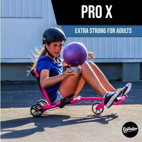 Vista 2 de EzyRoller New Pro-X Ride On - Juguete para niños y adultos - Rosa