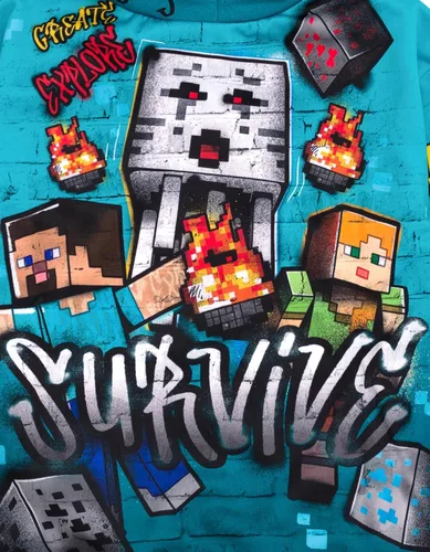 Vista 6 de Minecraft Sudadera con capucha de forro polar para niños pequeños a niños grandes (4-18-20)
