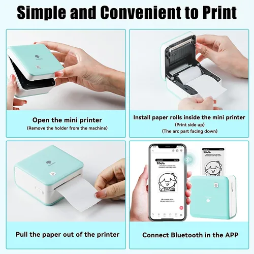 Vista 9 de Papel adhesivo térmico transparente de alta definición, impresión instantánea, compatible con papel de impresora Phomemo M02/M02