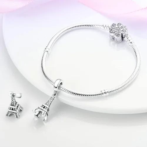 Vista 3 de Hapour Dijes de plata de ley 925 para pulseras de dijes, collar, joyería europea, dije, abalorios, abalorios, regalo de cumpleaños para mujeres