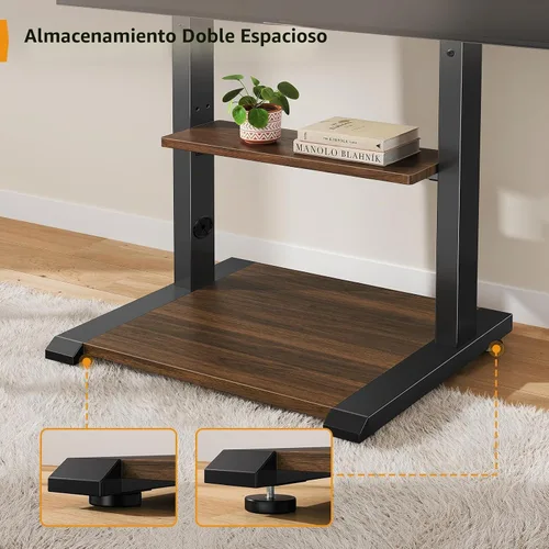 Vista 6 de Perlegear Soporte de TV de suelo con regleta para televisores de 50 a 110