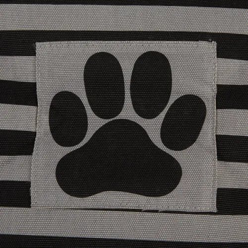 Vista 80 de Bone Dry - Cesta de almacenamiento para mascotas, diseño de parche de pata rayado, aguamarina, rectángulo pequeño