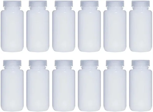 Vista 16 de Botellas de reactivo de 60 ml 2 oz de naturaleza de boca ancha de HDPE con tapas de PP Paquete de 50