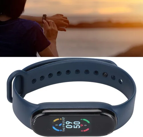 Vista 4 de PUSOKEI Pulsera deportiva con monitor de frecuencia cardíaca, reloj inteligente, podómetro, monitor de sueño, contador de calorías