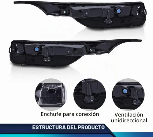 Vista 3 de PIT66 Luz antiniebla para parachoques delantero compatible con Honda Accord