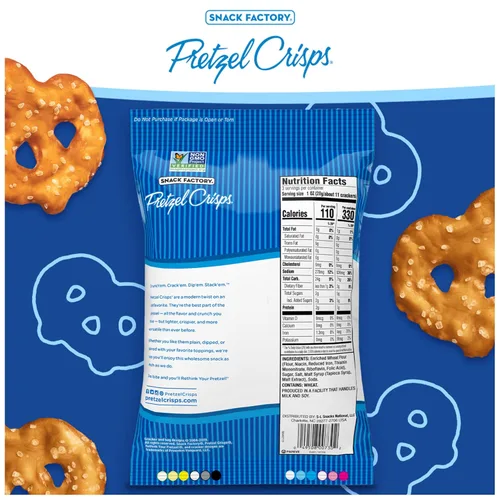 Vista 7 de Snack Factory Pretzel Crisps - Sabor original