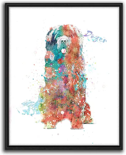 Vista 42 de Personal-Prints Regalo de arte personalizado para pared de perro, impresión artística moderna personalizada única de estilo acuarela La raza