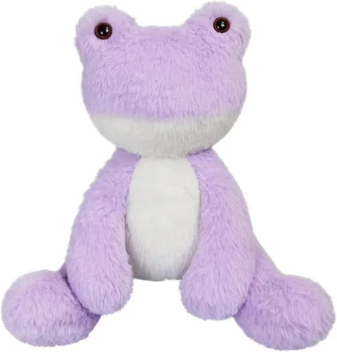 Vista 11 de Animal de peluche de rana azul claro, lindo juguete de rana peluda, suave juguete de peluche para niños y niñas, regalos para niños o novia, 8.5
