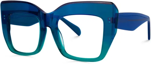 Vista 2 de Zeelool Elegante marco grueso de gafas de ojo de gato con lente transparente Charmaine ZOA01901