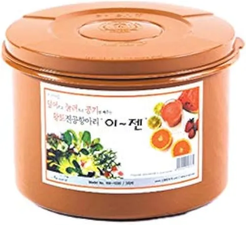 Vista 7 de E-Jen Premium - Contenedor para Kimchi y Sauerkraut, para fermentación de probióticos con tapa de vacío interior, redondo, 0.4 galones/ 1.5 litros
