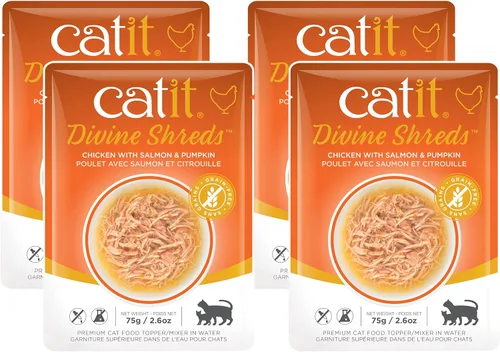 Vista 18 de Catit Divine Shreds Premium - Decoración de comida para gatos, pollo, paquete de 12