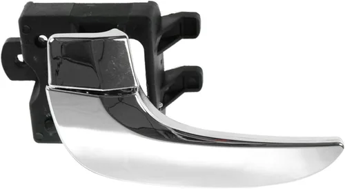 Vista 112 de TRQ Manija de puerta interior delantera izquierda cromada y negra para el lado del conductor compatible con Ford F-150 2012-2014
