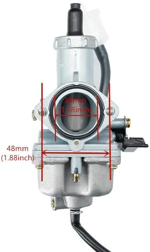 Vista 2 de Carburador PZ30 de 30 mm para 150 175 200 250 300 cc de moto de cross con estrangulador manual ATV Scooter Motocicletas (PZ30)
