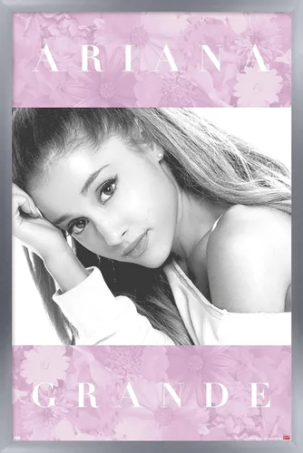 Vista 12 de Trends International Ariana Grande - Póster de pared floral, 14.725 x 22.375 pulgadas, versión enmarcada de madera de granero