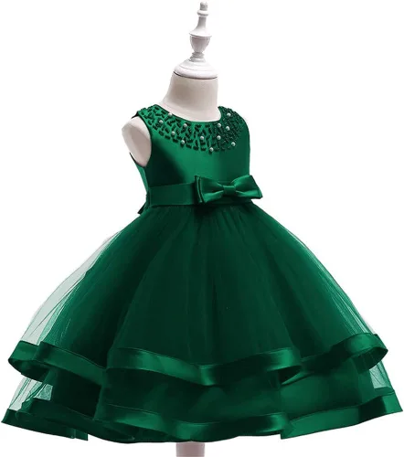 Vista 2 de COMISARA - Vestido formal para niña, para boda o desfile, tallas 6M-9T