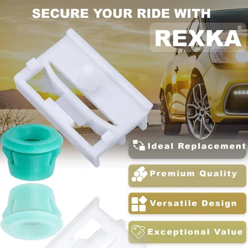 Vista 4 de Rexka Juego de 20 juegos de clips de faldón lateral para panel basculante, clip de moldeo con ojales para BMW E36 E46 E90 E91, 51718184574