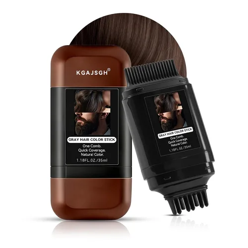 Vista 19 de Barra de retoque de cabello, barra de cubierta de cabello gris instantáneo, peine integrado para mezcla sin costuras, corrector crema, cubierta