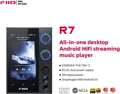 Vista 4 de FiiO Reproductor de streaming de escritorio R7 y DAC/Amp