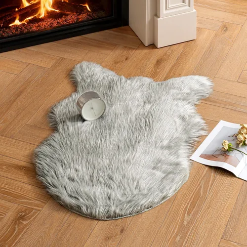Vista 42 de MIULEE Alfombra de Área de Lujo Súper Suave y Esponjosa de Piel Sintética Rectangular Alfombra Decorativa de Felpa Shaggy para Mesita de Noche Sofá