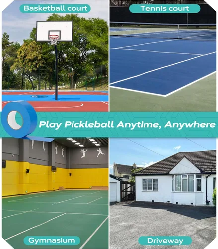 Vista 2 de Outdoor Pickleball Court Tape, 2in x 230FT Pickleball Tape Lines for Indoor Outdoor Sports Court Fast Marking, Such as Badminton, Tennis