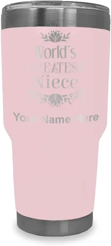 Vista 17 de LaserGram Vaso aislado al vacío de 20 onzas, con grabado personalizado incluido (negro)