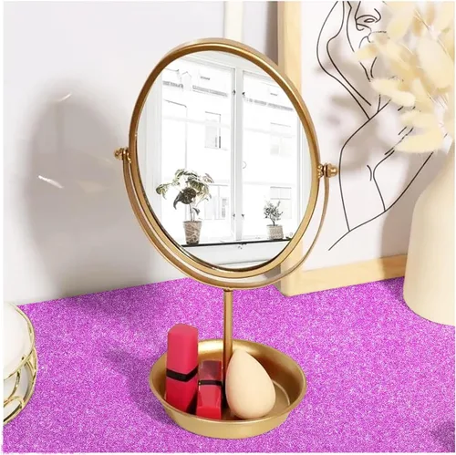 Vista 2 de Papel tapiz de purpurina morada, papel tapiz autoadhesivo para gabinete, envoltura de regalos, decorativo, extraíble, de 17.7 x 393.7 pulgadas