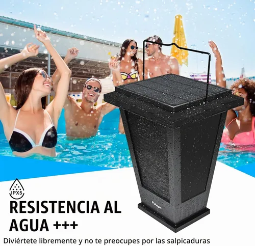 Vista 5 de pohopa - Altavoces solares Bluetooth para exteriores, emparejamiento de múltiples altavoces, impermeables