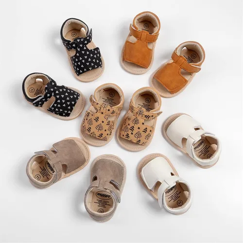Vista 2 de WILLFUN Sandalias de verano para bebés niños y niñas, puntera cerrada, suela de goma suave, zapatos para exteriores para niños pequeños que caminan