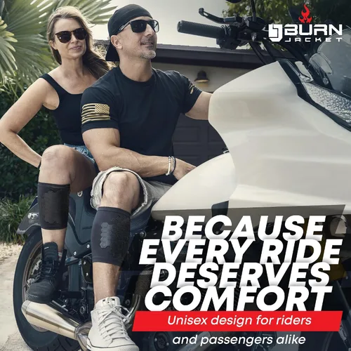 Vista 8 de BurnJacket Max - Funda protectora para tubo de escape de motocicleta contra quemaduras con protección de triple capa, se adapta a pantorrillas