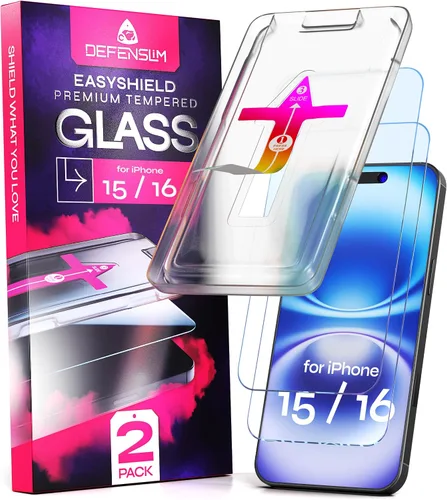 Vista 20 de Defenslim Protector de pantalla para iPhone XS Max (paquete de 2), kit de instalación de fácil alineación automática, vidrio templado de 6.5