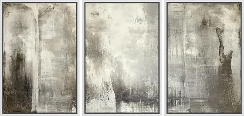 Vista 60 de wall26 Lienzo enmarcado para pared, juego de arte de acuarela pastel, paisaje rural, ilustraciones con formas abstractas, arte moderno, decorativo