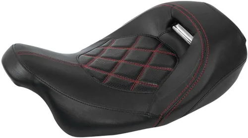 Vista 28 de TCT-MOTORPARTS Driver Rider - Almohadilla de respaldo para Harley Touring 2009-2023 Road King Street Road Electra Glide Ultra Black Stitching