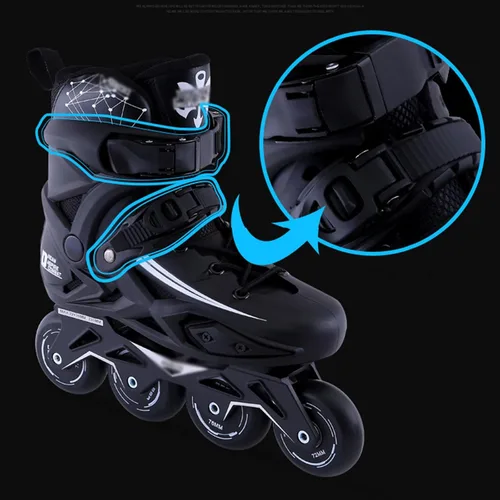 Vista 4 de Patines en línea para adultos y mujeres, zapatos profesionales en línea para hombres y mujeres, patines para niños y niñas, patinaje de velocidad