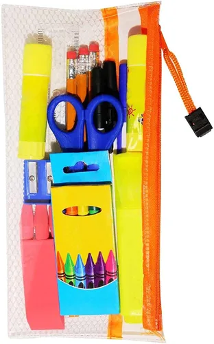 Vista 5 de Mochila de 17 pulgadas con kit de suministros escolares de 24 piezas estudiantes, profesores, aulas