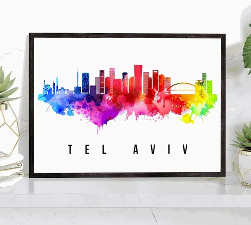 Vista 45 de Póster de Kazan Skyline Rusia, pintura de paisaje urbano de Kazan, póster de Rusia, paisaje urbano de Kazán y estampado de monumentos, arte de pared