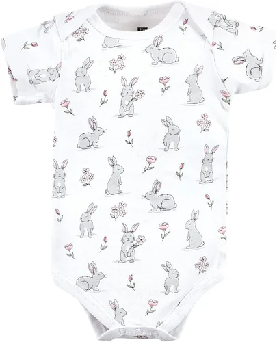Vista 245 de Hudson Baby baby-girls Cotton Bodysuits 3-pack
