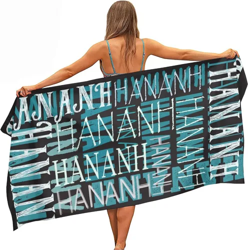 Vista 26 de Toalla de playa con nombre personalizado para adultos, niños, toalla de playa súper suave de secado rápido para niñas y niños, toalla de playa