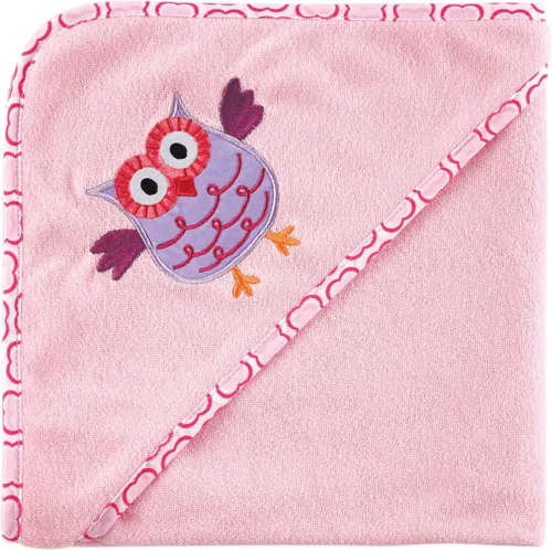 Vista 5 de Luvable Friends Toalla y toallita unisex con capucha para bebé, ballena azul, talla única (paquete de 2)