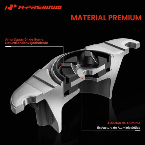 Vista 4 de A-Premium - Soporte de puntal superior trasero compatible con Volkswagen, Audi