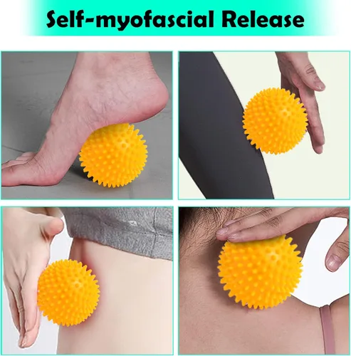Vista 8 de Alivio de la fascitis plantar, rodillo de pies y masajeador para fascitis plantar, neuropatía y reflexología, rodillo de masaje de 2 pies y bola