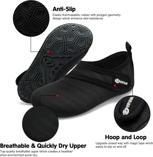 Vista 2 de VIFUUR Kids Water Shoes Girls Boys Quick Dry Aqua Socks for Beach Swim Outdoor Sports