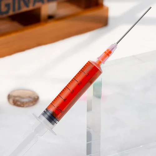 Vista 9 de Jeringa de plástico de llenado de tinta de 5 ML/CC con punta de aguja de acero inoxidable romo para pluma estilográfica, impresora