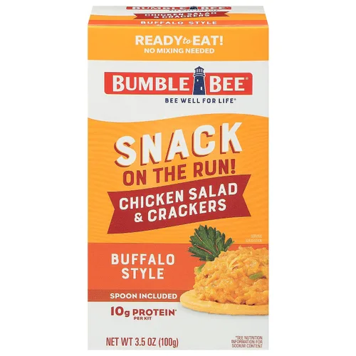 Vista 16 de Bumble Bee Snack on the Run BBQ - Kit de ensalada de pollo con galletas, 3.5 onzas, lista para comer, cuchara incluida, aperitivo de proteína