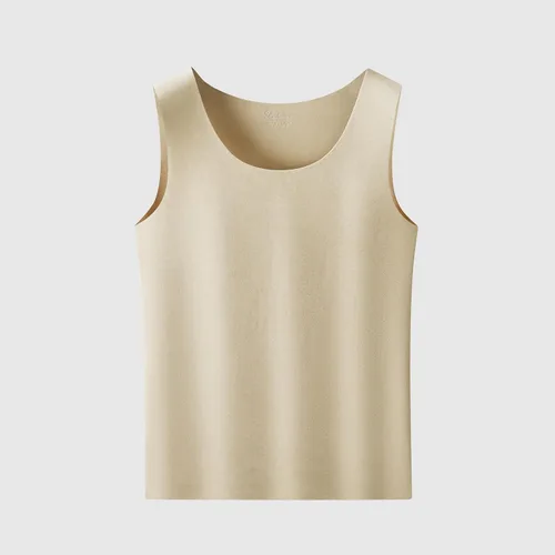 Vista 2 de Camiseta térmica sin mangas para mujer, para clima frío, ropa interior con forro polar, camisola cálida, chaleco de capa base